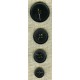 Bouton polyester jaspé Reglisse