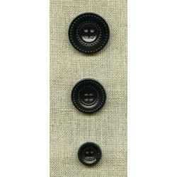 Bouton polyester epais piqué sellier, col. Nuit
