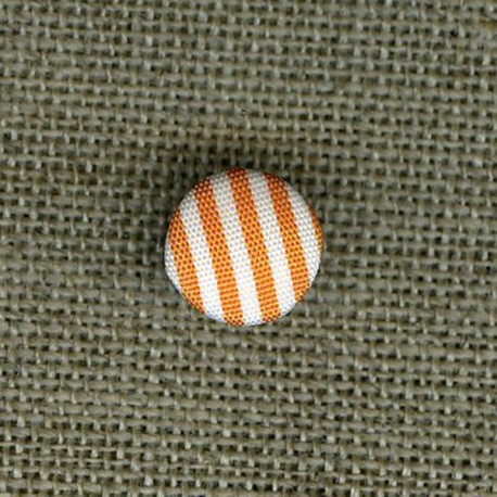 Button covered with striped fabric, Mandarin