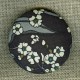 Domed button covered with Charlton's Charm Liberty fabric