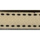 Ivory/Black 1 grosgrain ribbon with saddlestitch