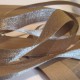 Iridescent taffeta ribbon, col. Dune 11