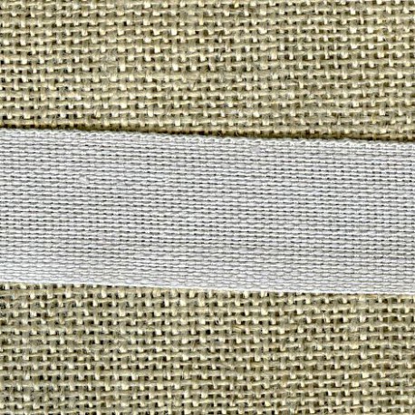Linen Baptist ribbon, col. Gray pearl