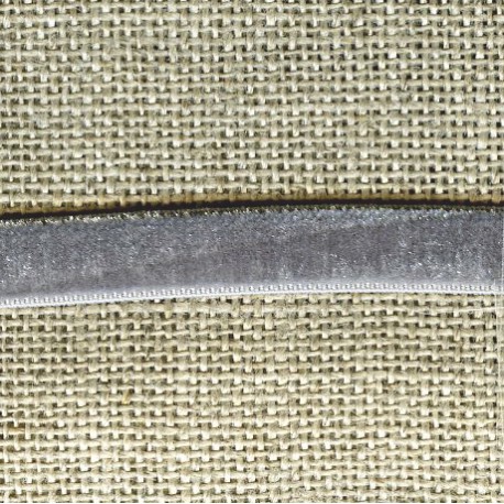 Velvet ribbon elastic, col. 362 Steel