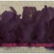 Strip of feathers Cabaret on satin ribbon, col. Blueberry 98