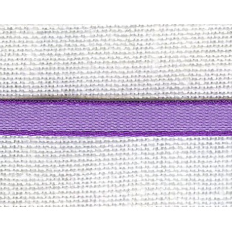 Wisteria/Purple narrow ribbon with contrasting edge