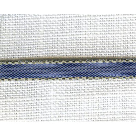 Denim/Sage narrow ribbon with contrasting edge