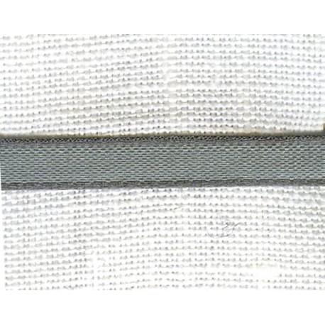 Grey green/Steel narrow ribbon with contrasting edge