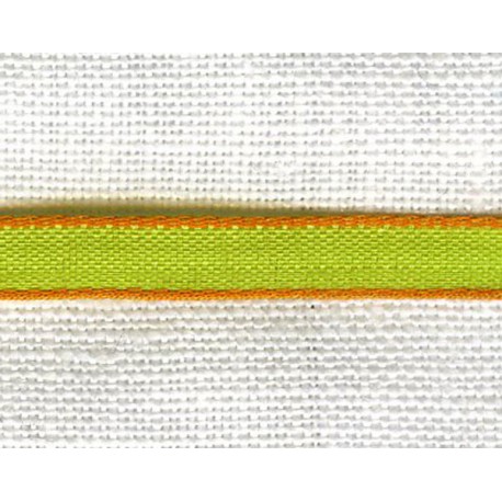 Aniseed/Nasturtium narrow ribbon with contrasting edge