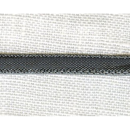 Grey thin ribbon contrast. Silver lurex edge 10