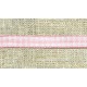 White/Pale pink gingham narrow ribbon