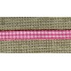 White/Hot pink gingham narrow ribbon