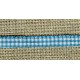 White/Turquoise blue gingham narrow ribbon
