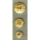 Gold coconut button. Made in France