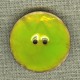 Bouton en noix de coco émaillée, col. Anis