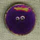 Enamelled coconut button, col. Purple