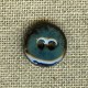 Enamelled little coconut button, col. Teal