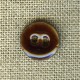 Petit bouton en noix de coco émaillée, col. Figue