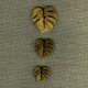 Coconut button, Leaf. Made in France