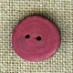 Log of wood button Raspberry tinted