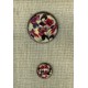 Enamelled coconut button, col. Island flowers 2