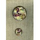 Enamelled coconut button, col. Island flowers 3