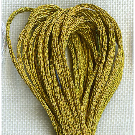 Fil à broder Mouliné Métallique DMC, col. Or jaune E 3852
