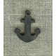 Anchor pendant in black horn.