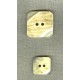 Bouton Carré en corne Blonde