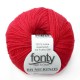 FONTY wool knitting yarn, qual.BB MERINOS, col. Red danger 859