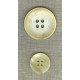 Curved button in light-coloured horn.