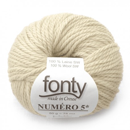 FONTY wool knitting yarn qual. NUMERO 5, col. Condensed milk 224