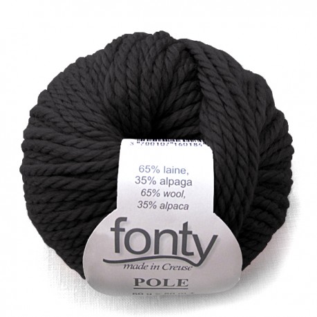 FONTY wool and alpaca knitting yarn,,qual. POLE, col. Night 347