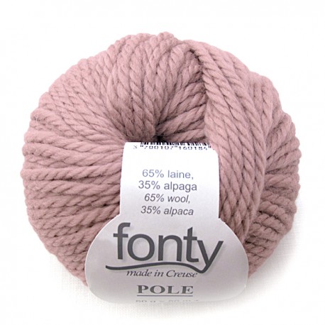 FONTY wool and alpaca knitting yarn,,qual. POLE, col. Rosewood 369