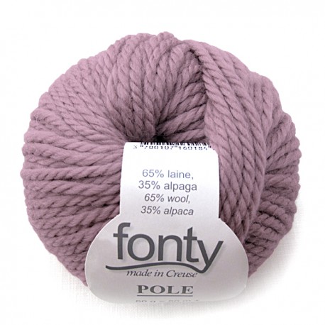 FONTY wool and alpaca knitting yarn,,qual. POLE, col. Grey purple 367