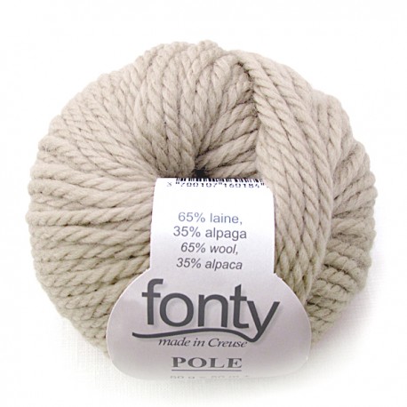 FONTY wool and alpaca knitting yarn,,qual. POLE, col. Raw 377