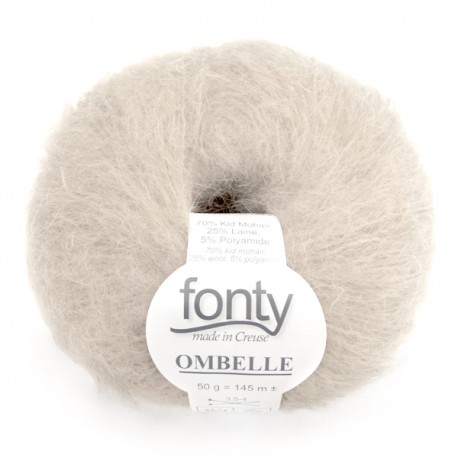 FONTY wool knitting yarn, qual. Ombelle, col. Silk 1051