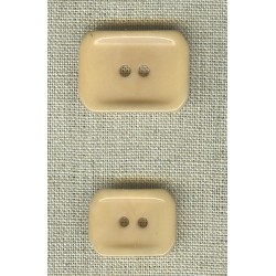 Bouton corozo rectangulaire Ivoire.