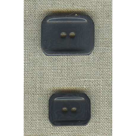 Rectangular charcoal grey corozo button.