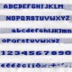 Woven labels, Model N – White 9mm ribbon – Blue lettering