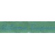 Etiquettes tissées Modèle Y - Ruban Vert 12mm - Lettrage Turquoise