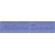 Etiquettes tissées Modèle Y - Ruban Bleu 12 mm - Lettrage Parme