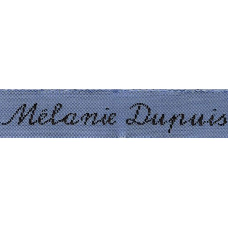 Woven labels, Model Y - Blue 12mm ribbon - Black lettering
