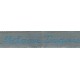 Etiquettes tissées Modèle Y - Ruban Gris 12 mm - Lettrage Turquoise