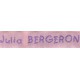 Woven labels, Model V - Pink 12mm ribbon - Violet lettering