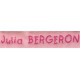 Woven labels, Model V - Pink 12mm ribbon - Fuchsia lettering