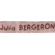 Woven labels, Model V - Pink 12mm ribbon - Brown lettering