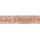 Woven labels, Model V - Pink 12mm ribbon - Antique Gold lettering