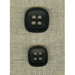 Bouton corozo carré à bord, col. Khôl