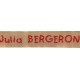Woven labels, Model V - Beige 12mm ribbon - Red lettering